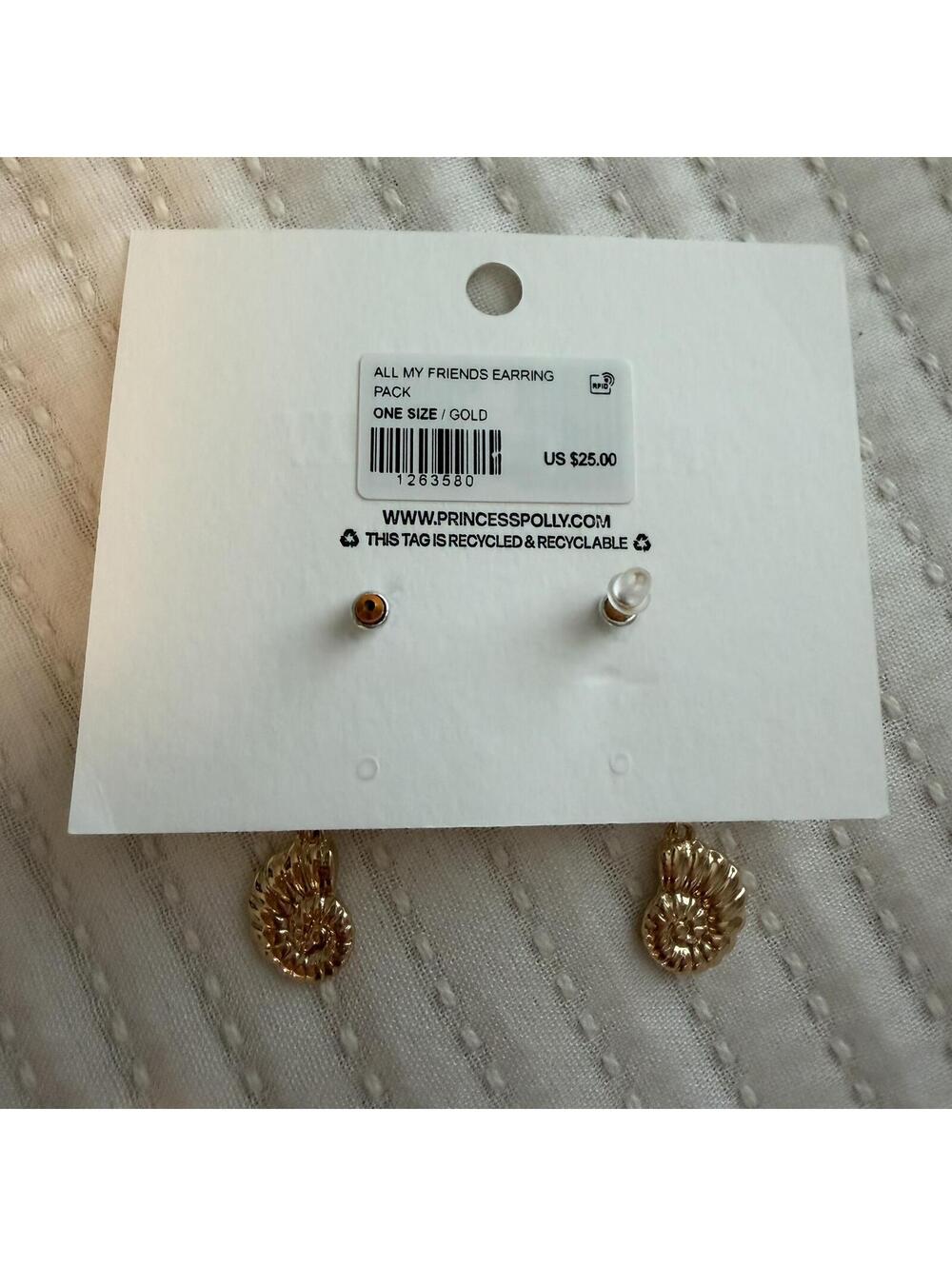 NWT Princess Polly All My Friends Earring Pack Gold - Picture 5 of 5
